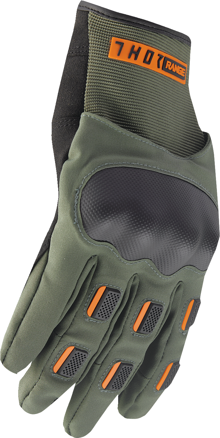 THOR Range Gloves - Army/Orange - Large 3330-8266