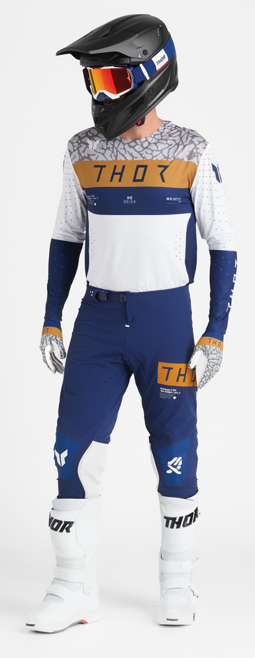 THOR Sportmode Bravo Gloves - Navy/Copper - Medium 3330-8238