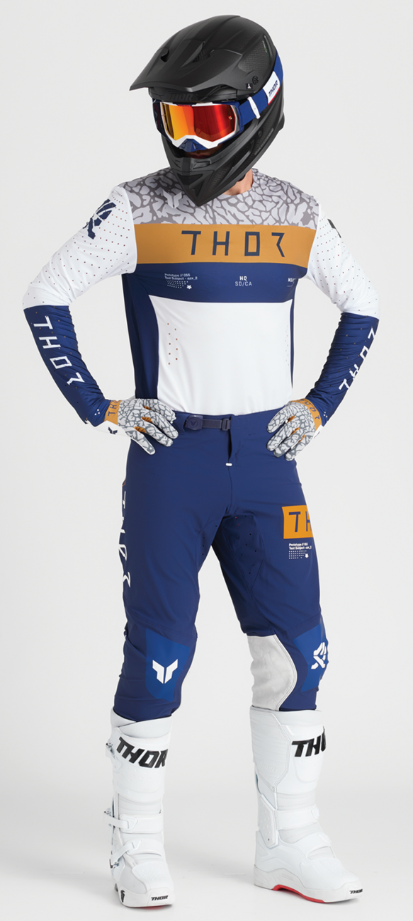 THOR Sportmode Bravo Gloves - Navy/Copper - Medium 3330-8238
