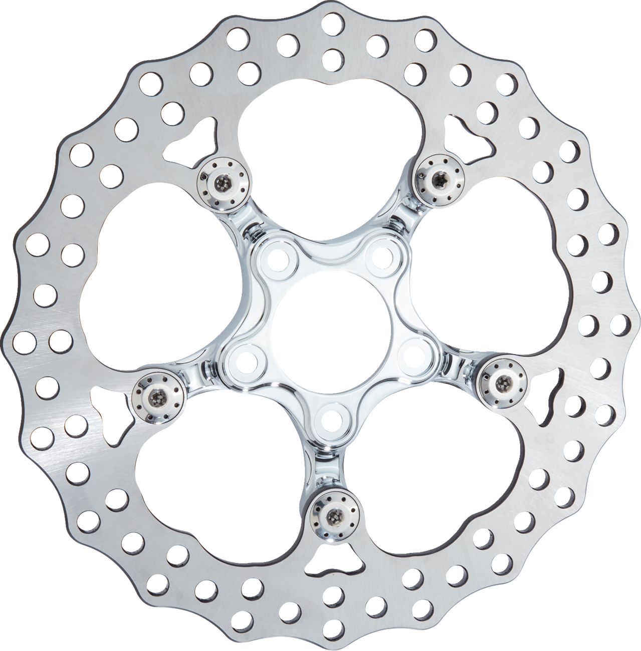 ARLEN NESS Spider Front Brake Rotor 12-19/32 inch Chrome Part 300-112 for Harley Davidson