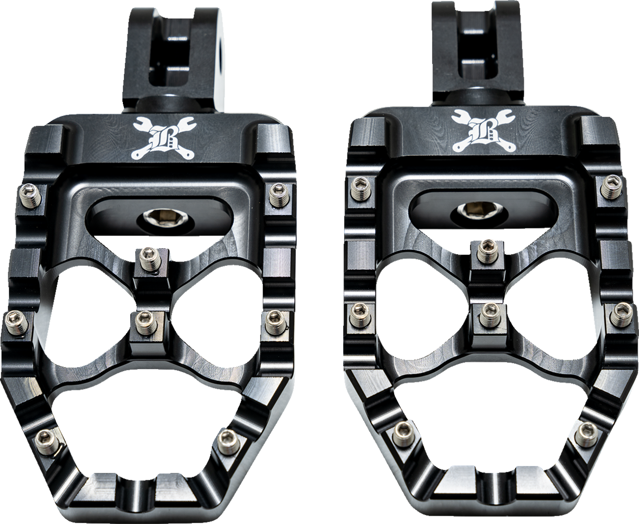 BURLY BRAND MX Evolution Passenger Pegs - Black - Softail B13-1017B
