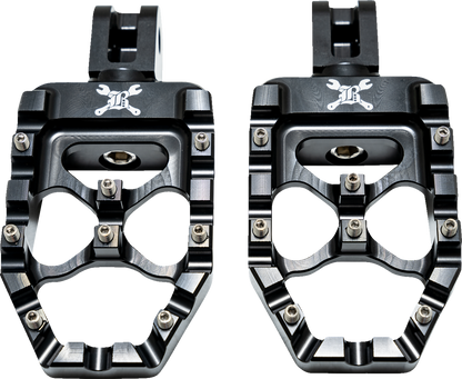 BURLY BRAND MX Evolution Passenger Pegs - Black - Softail B13-1017B