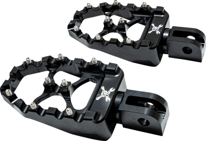 BURLY BRAND MX Evolution Passenger Pegs - Black - Softail B13-1017B