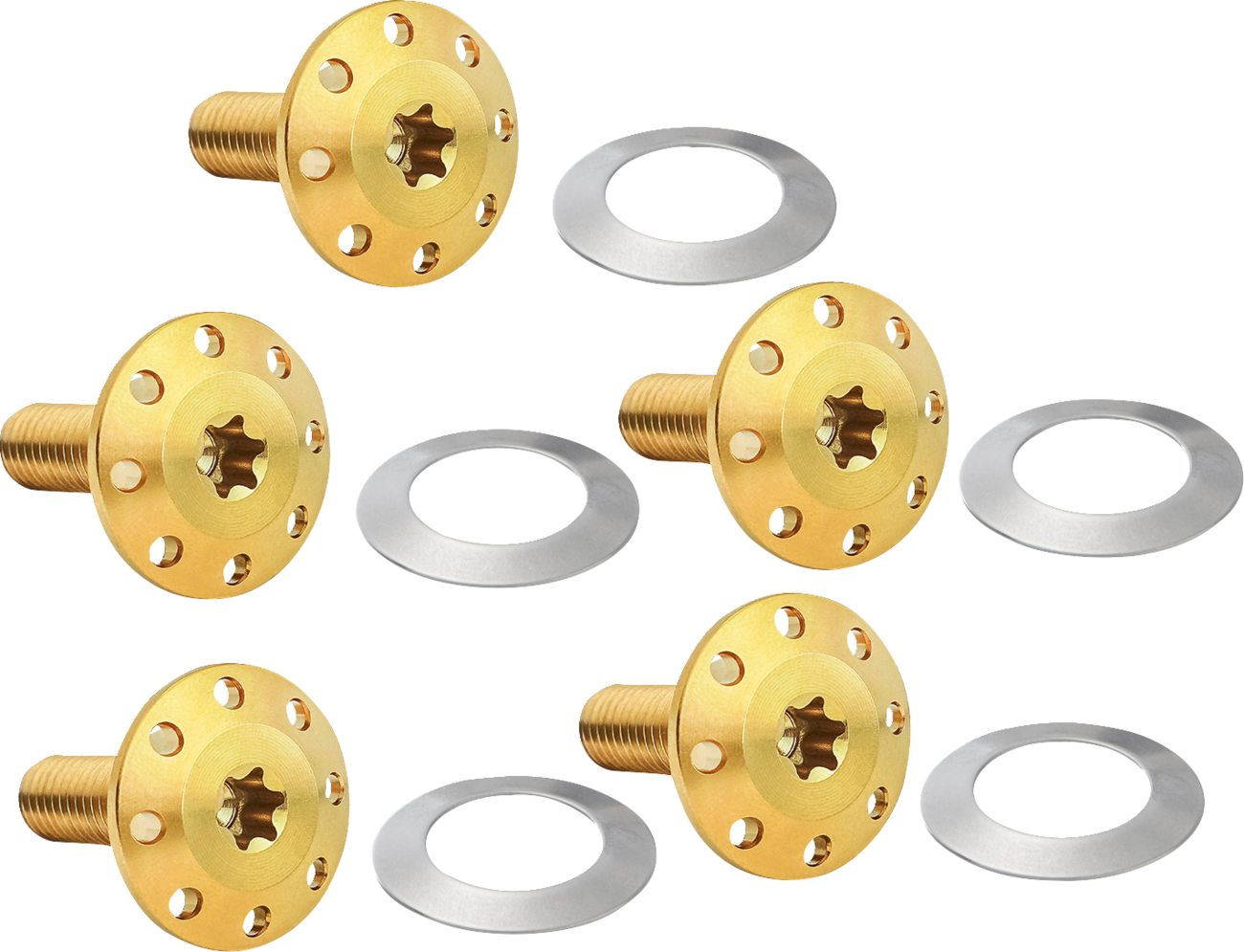 ARLEN NESS Bolt Kit - Holeshot/Front/Floating/Brake Rotor - Spoke Mount - Gold - 5 Pack 300-922