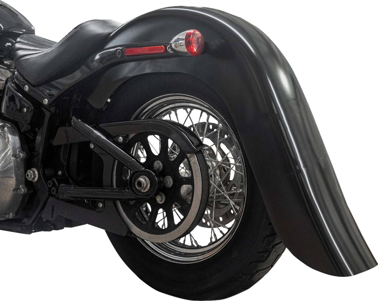KLOCK WERKS Benchmark Rear Fender - Vicla - Smooth - Black - HD Softail '18-'25 KWF-02-0312