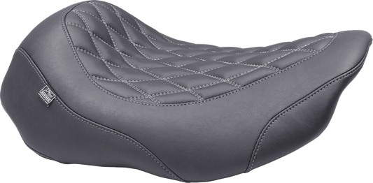 MUSTANG Wide Tripper™ Seat - Solo - Gun Metal Stitching - FLT/FLH '23-'25 88503GM