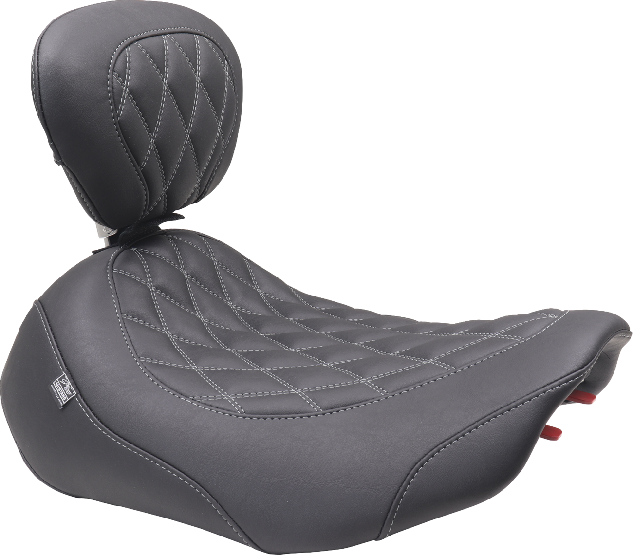 MUSTANG Wide Tripper™ Seat - Solo - Gun Metal Stitching - FLT/FLH '23-'25 89503GM