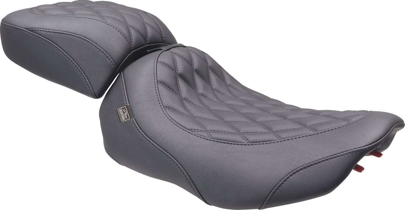 MUSTANG Wide Tripper™ Seat - Solo - Black Stitching - FLT/FLH '23-'25 89503