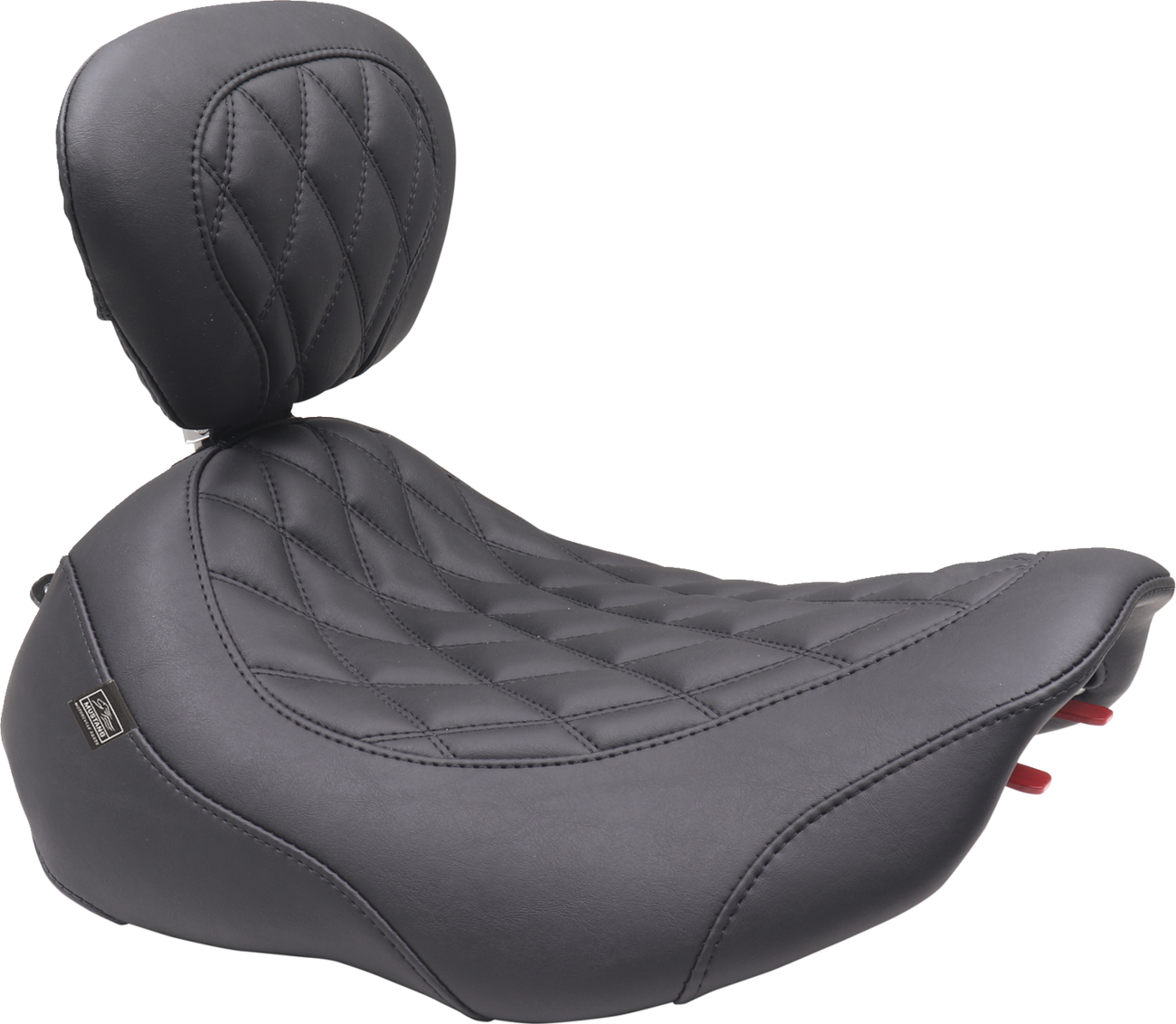MUSTANG Wide Tripper™ Seat - Solo - Black Stitching - FLT/FLH '23-'25 89503