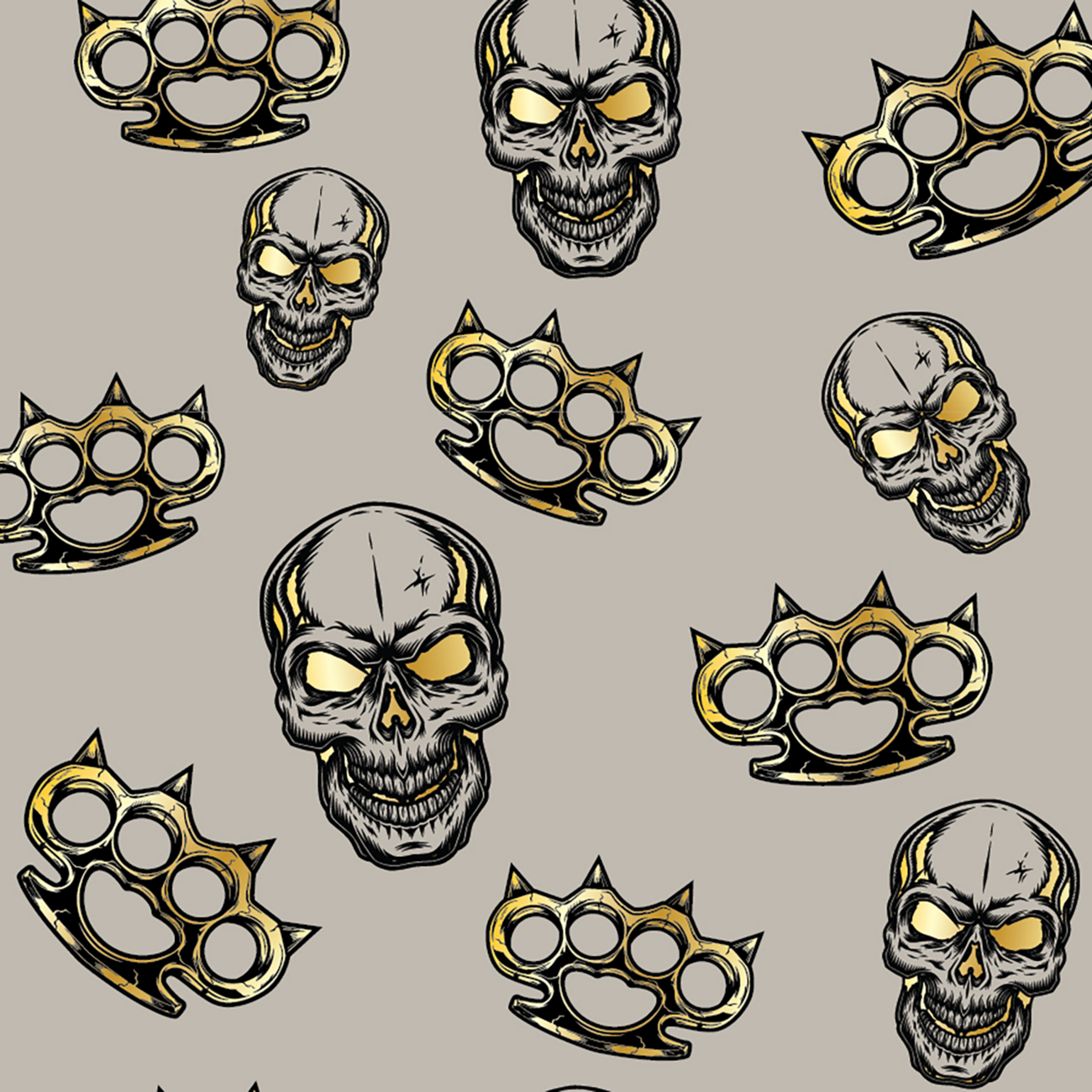 ZAN HEADGEAR Flydanna® Head Wrap Z211 - Greige Spiked Brass Knuckles