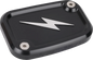 THRASHIN SUPPLY CO. Master Cylinder Cover - Brake - Front - Black/Twice-Cut TSC-3176-4
