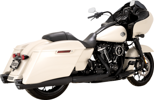 VANCE & HINES Razorback 450 Slip-On Mufflers - Black - M8 Bagger 47960