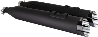 VANCE & HINES Razorback 450 Slip-On Mufflers - Black - M8 Bagger 47960