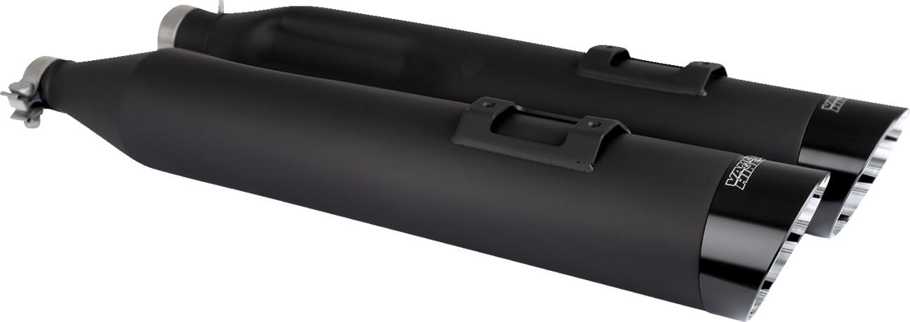 VANCE & HINES Razorback 450 Slip-On Mufflers - Black - M8 Bagger 47960