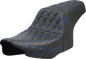 SADDLEMEN Pro Series SDC Performance Seat - Blue Stitching - w/o Backrest - FLT/FLH '23-'24 SC82307D1