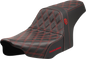 SADDLEMEN Pro Series SDC Performance Seat - Red Stitching - w/o Backrest - FLT/FLH '23-'24 SC82307D4