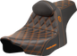 SADDLEMEN Pro Series SDC Performance Seat - Orange Stitching - w/ Backrest - FLT/FLH '23-'25 SC82307DB3