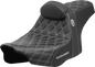 SADDLEMEN Pro Series SDC Performance Seat - Silver Stitching - w/ Backrest - FLT/FLH '23-'25 SC82307DB5