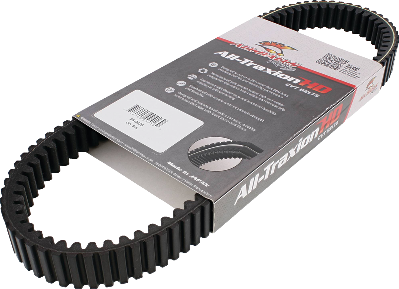 ALL BALLS All Traxion CVT Belt 25-9025 for Ranger 570/1000 — Heavy-Duty Performance