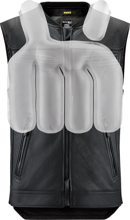 ALPINESTARS TECH-AIR Tech-Air® 3 v2 Leather Vest - Black - Small 6505225-10-S