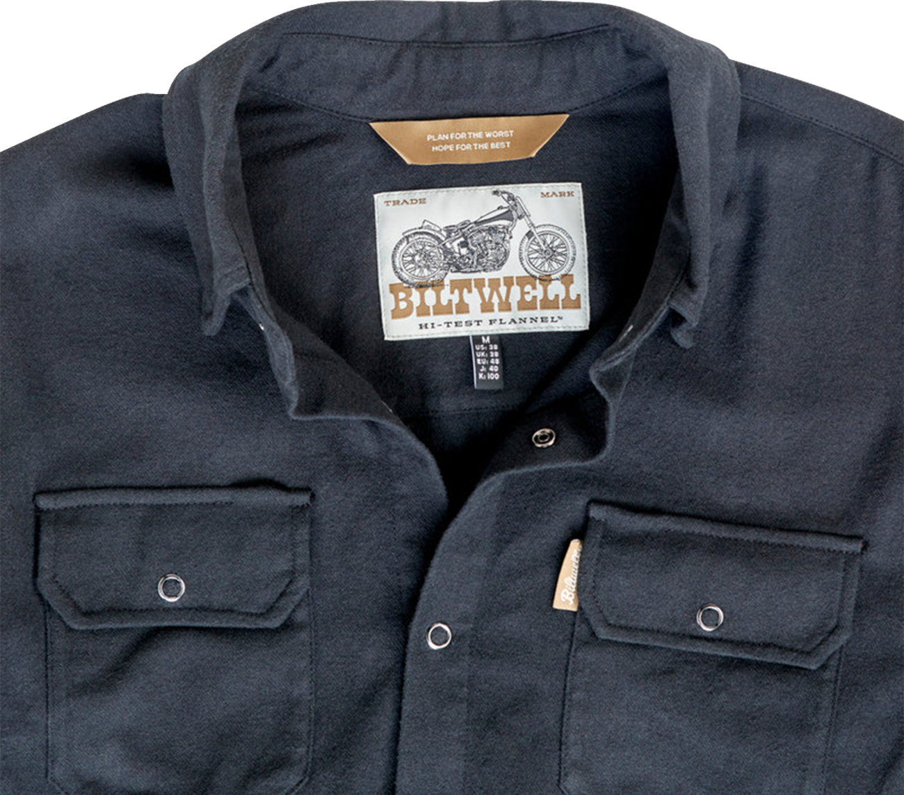 BILTWELL HI Test Flannel Shirt - Black - Large 8128-124-004