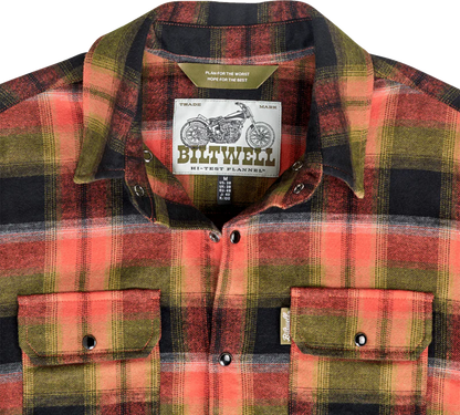 BILTWELL HI Test Flannel Shirt - Rust - 2XL 8128-125-006