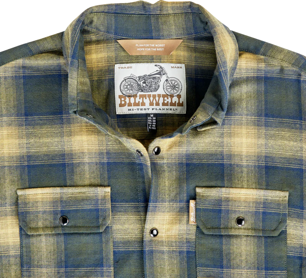 BILTWELL HI Test Flannel Shirt - Moss - Medium 8128-126-003