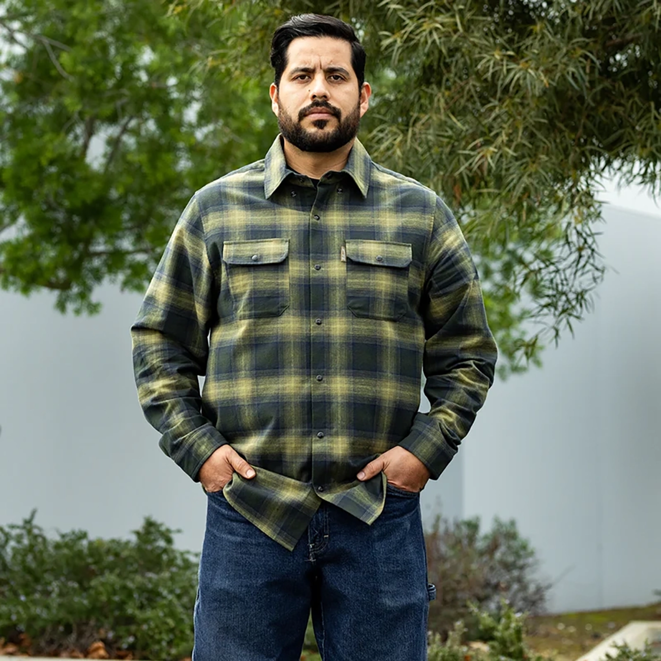 BILTWELL HI Test Flannel Shirt - Moss - Medium 8128-126-003