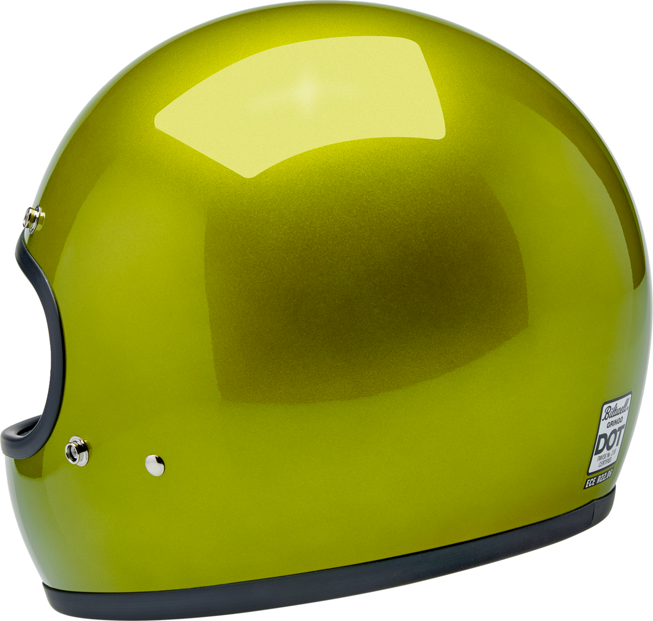 BILTWELL Gringo Helmet - Metallic Lime - Medium 1002-392-503
