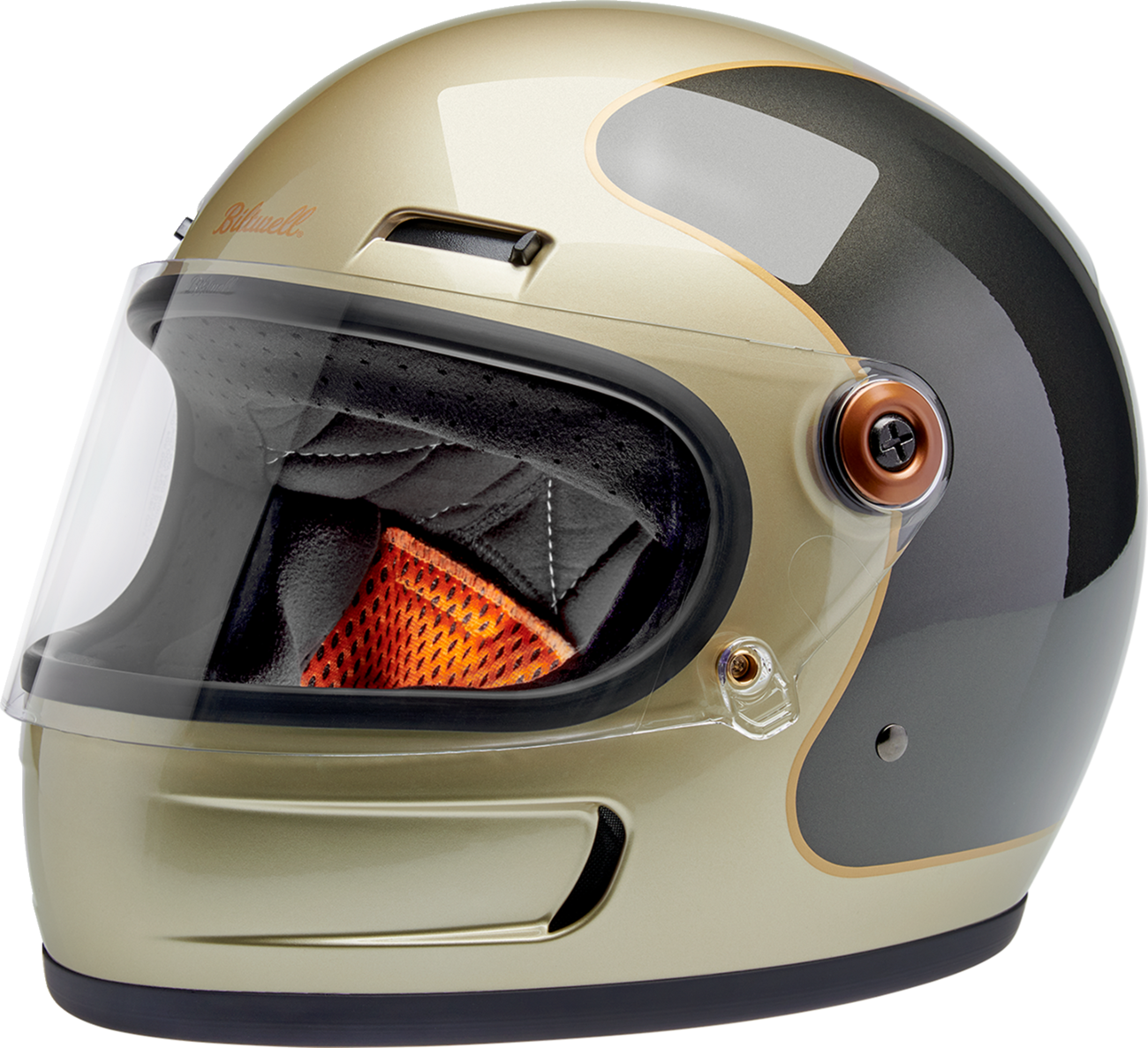 BILTWELL Gringo SV Helmet - Tracker - Gloss Metallic Champagne/Charcoal - XS 1006-5100-501