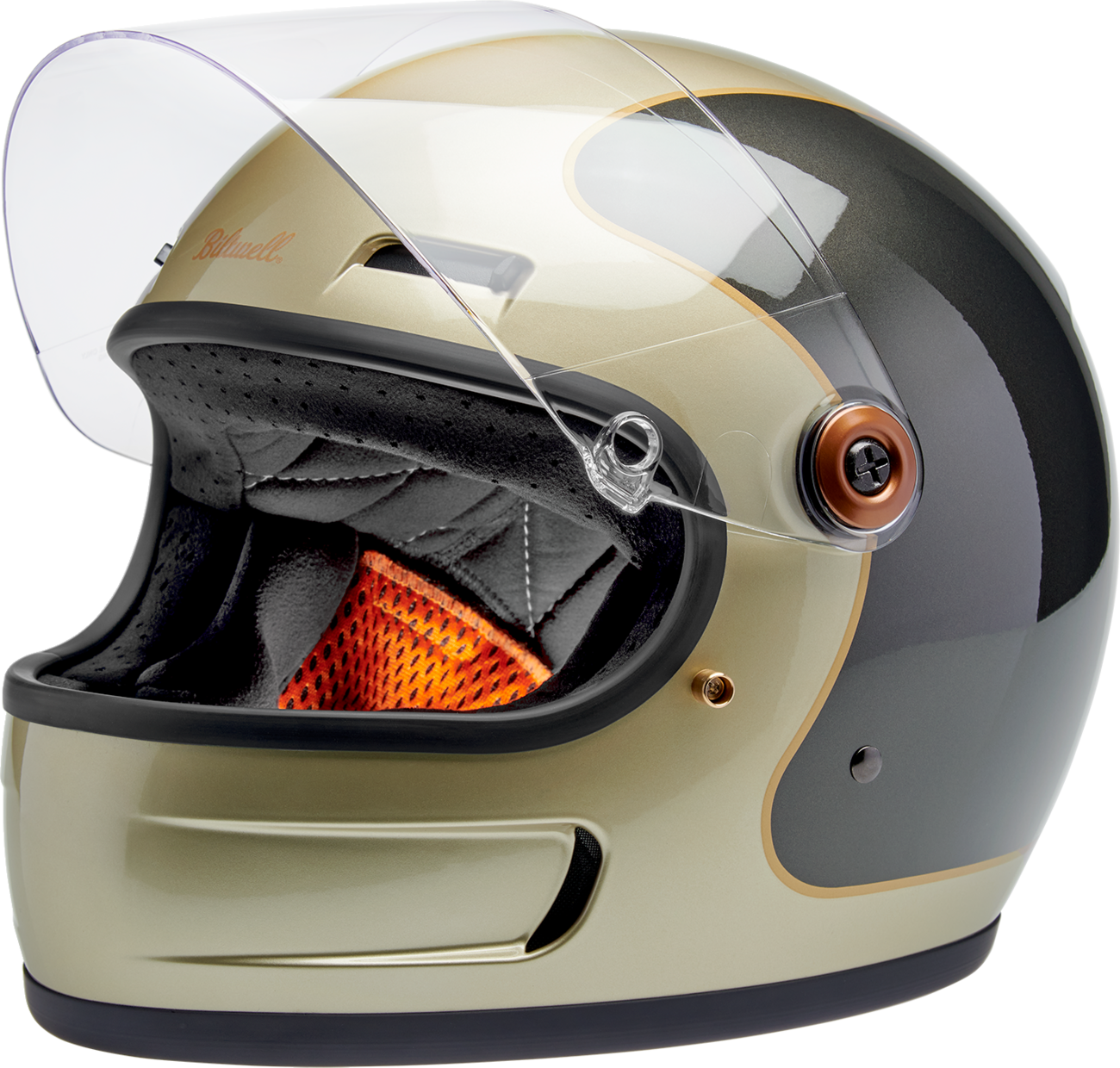BILTWELL Gringo SV Helmet - Tracker - Gloss Metallic Champagne/Charcoal - XS 1006-5100-501