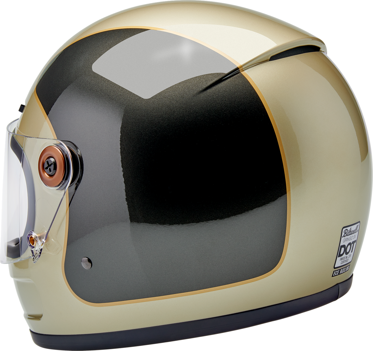 BILTWELL Gringo SV Helmet - Tracker - Gloss Metallic Champagne/Charcoal - 2XL 1006-5100-506
