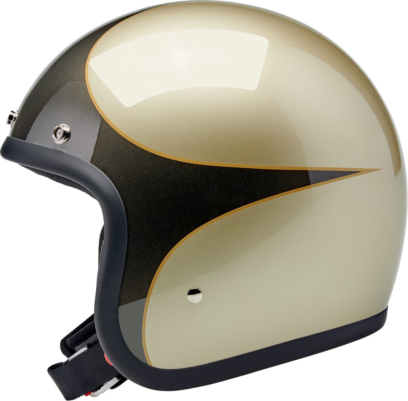 BILTWELL Bonanza Helmet - Scallop - Metallic Charcoal/Champagne - Small 1001-589-202
