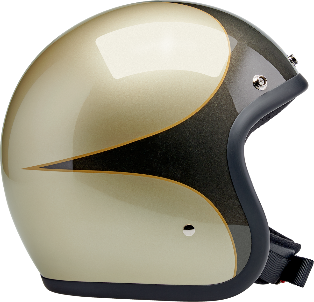 BILTWELL Bonanza Helmet - Scallop - Metallic Charcoal/Champagne - Small 1001-589-202