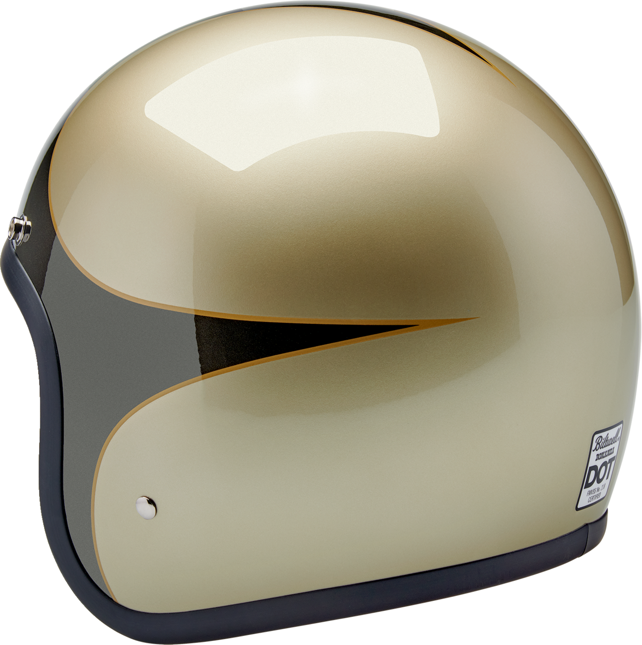 BILTWELL Bonanza Helmet - Scallop - Metallic Charcoal/Champagne - Small 1001-589-202