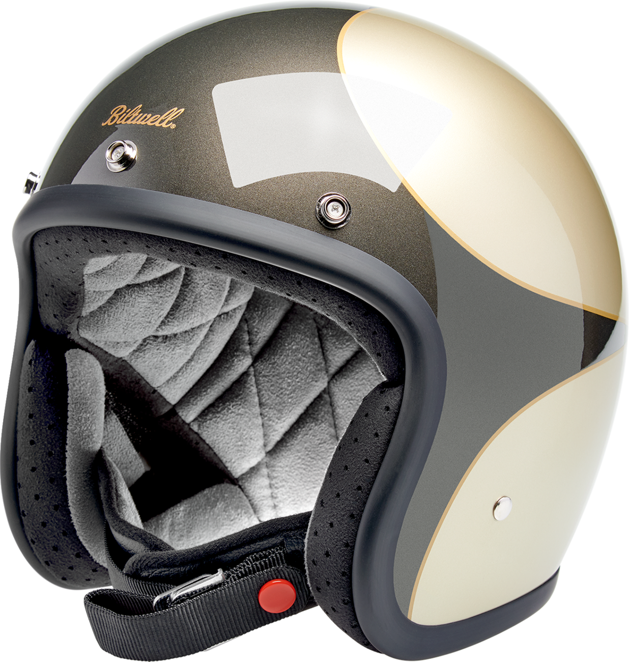 BILTWELL Bonanza Helmet - Scallop - Metallic Charcoal/Champagne - XL 1001-589-205