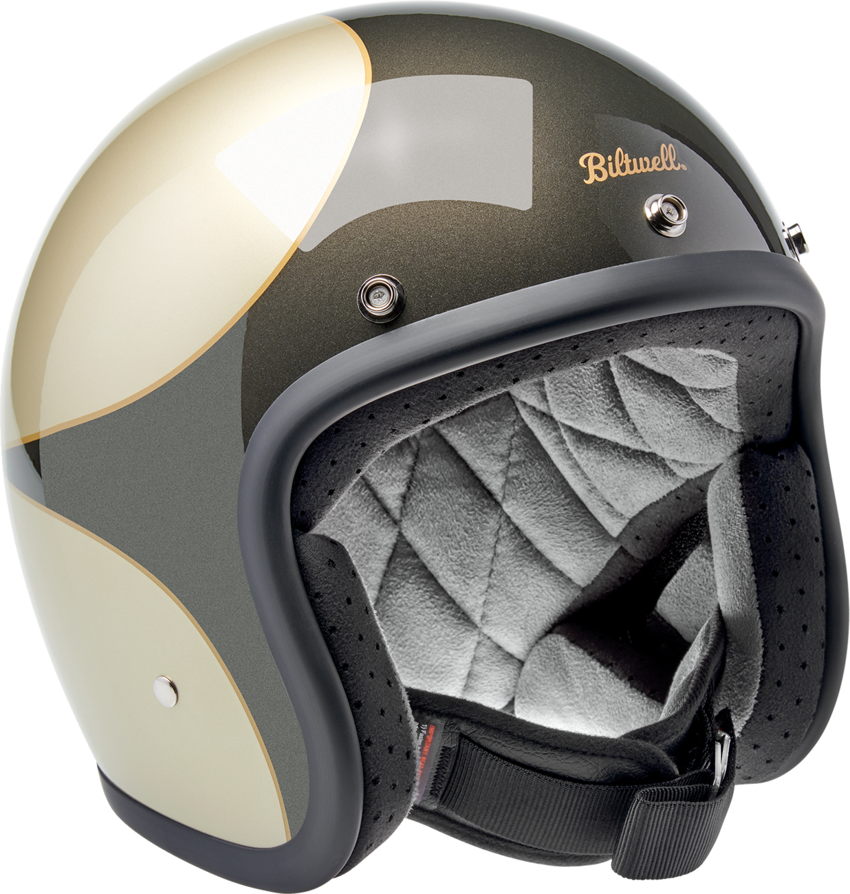 BILTWELL Bonanza Helmet - Scallop - Metallic Charcoal/Champagne - XL 1001-589-205