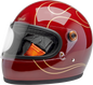 BILTWELL Gringo S Helmet - Flames - Gloss Garnet Red - XS 1003-594-501