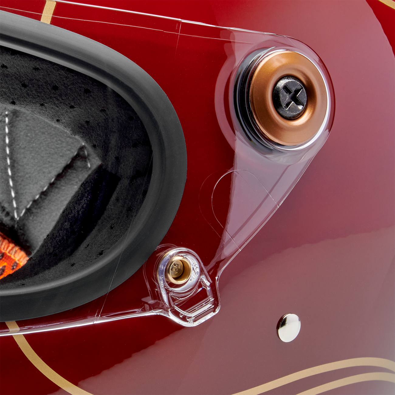 BILTWELL Gringo S Helmet - Flames - Gloss Garnet Red - XS 1003-594-501