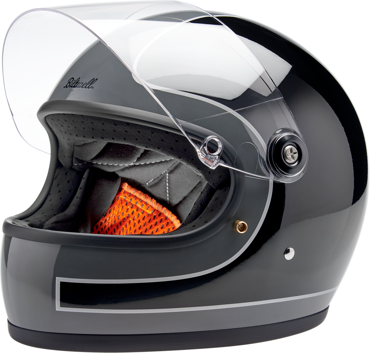 BILTWELL Gringo S Helmet - Tracker - Gloss Storm Gray/Black - Medium 1003-562-503