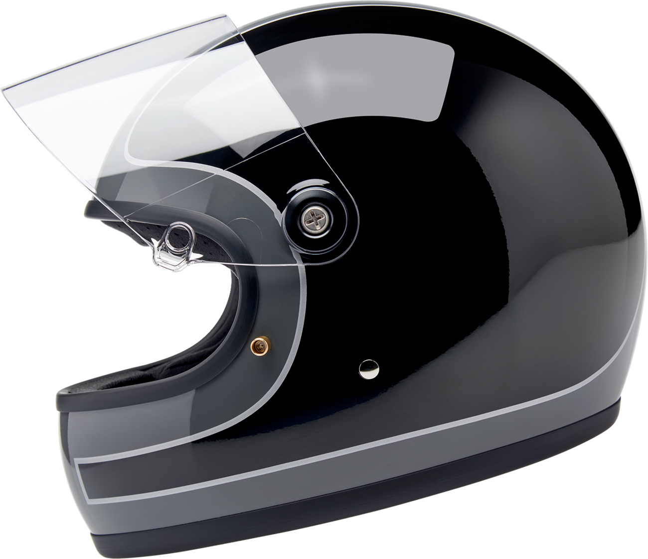 BILTWELL Gringo S Helmet - Tracker - Gloss Storm Gray/Black - Small 1003-562-502