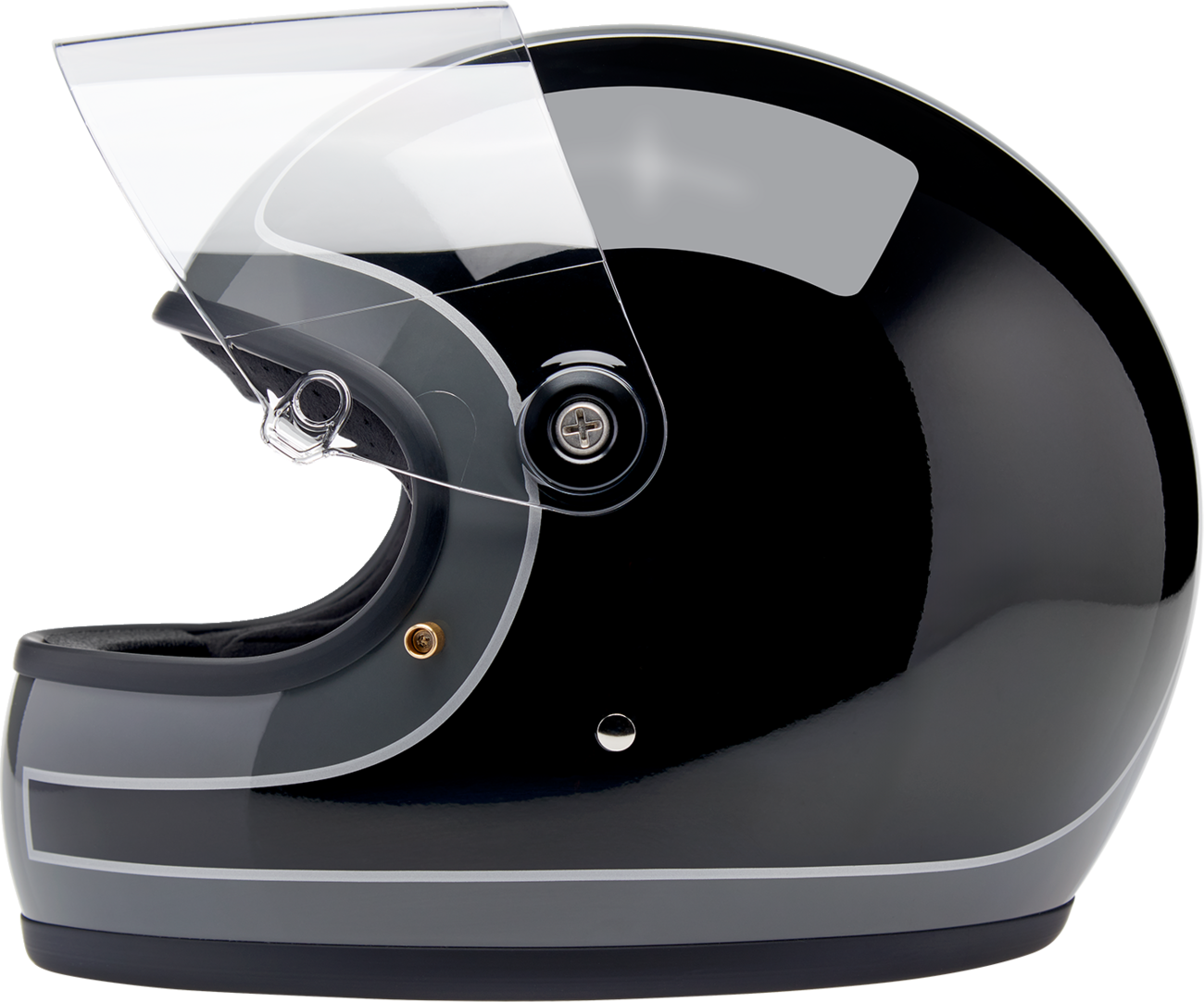 BILTWELL Gringo S Helmet - Tracker - Gloss Storm Gray/Black - Small 1003-562-502
