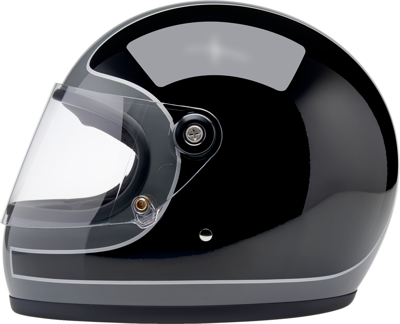 BILTWELL Gringo S Helmet - Tracker - Gloss Storm Gray/Black - Large 1003-562-504