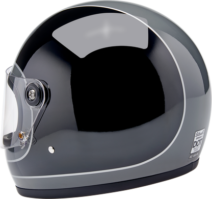 BILTWELL Gringo S Helmet - Tracker - Gloss Storm Gray/Black - Large 1003-562-504