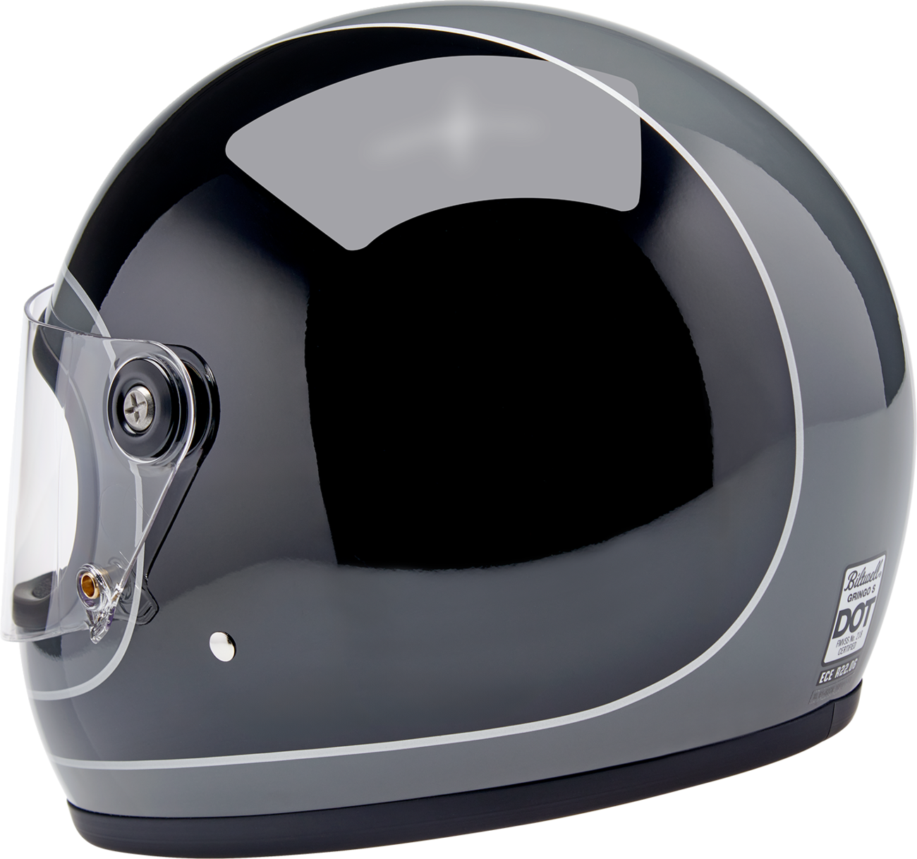 BILTWELL Gringo S Helmet - Tracker - Gloss Storm Gray/Black - XL 1003-562-505