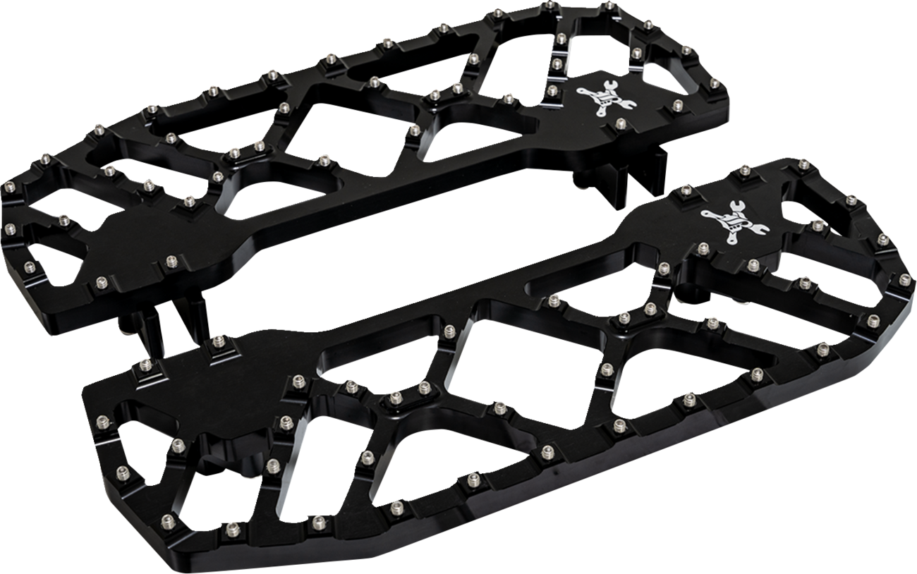 BURLY BRAND MX-Evolution Floorboards - Driver - Black - FL '85-'26 B13-1053B