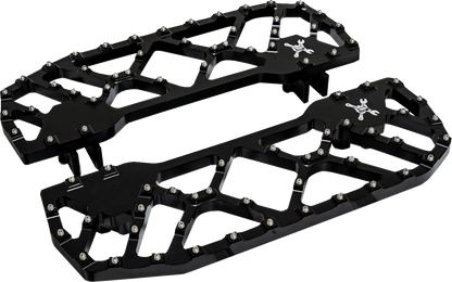 BURLY BRAND MX-Evolution Floorboards - Driver - Black - FL '85-'26 B13-1053B
