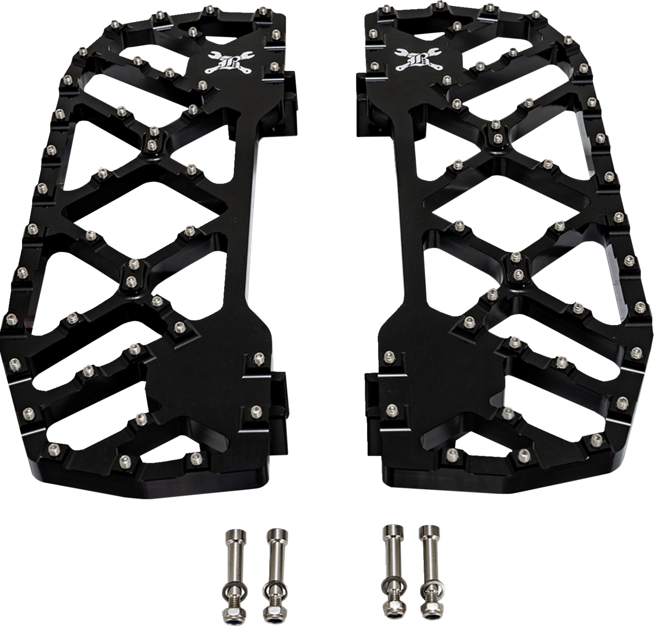 BURLY BRAND MX-Evolution Floorboards - Driver - Black - FL '85-'26 B13-1053B
