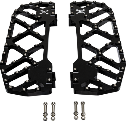 BURLY BRAND MX-Evolution Floorboards - Driver - Black - FL '85-'26 B13-1053B