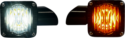 CUSTOM DYNAMICS Turn Signal - Shark Demon™ - LED - Front - Smoke Lens SD-RG-FT-AW